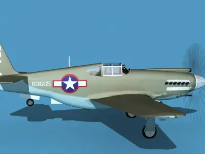 North American A-36A Apache V04 USAAF 3D model