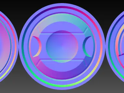 90 Bolt Hard Surface for Substance Painter Low-poly 3D model