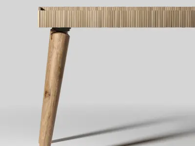 Riva Rattan Coffee Table 3D model