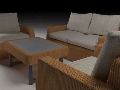 Set of garden furniture 3D model