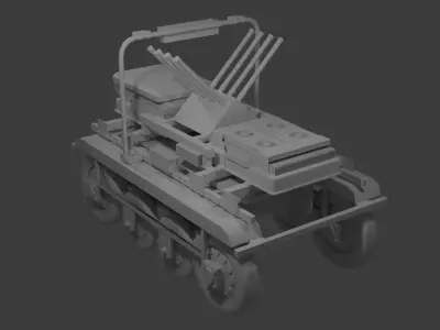 EWS Ground Drone Volya-E Low-poly 3D model