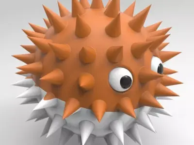 Hedgehog 3d model spiked ball 3D model