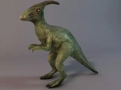 Low poly dinosaur Parasaurolophus Low-poly 3D model