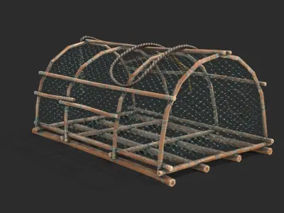Crab Trap 04 Low-poly 3D model