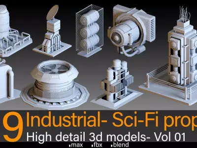 19- Industrial- Sci-Fi Props- Vol 01 3D model