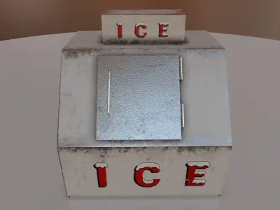 PBR Ice Machine Low-poly 3D model