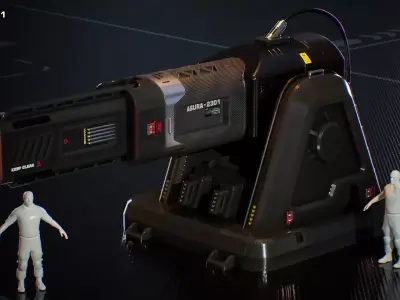 Laser Turret - ASURA Low-poly 3D model