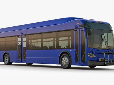 New Flyer XDE40Short bus 3D model