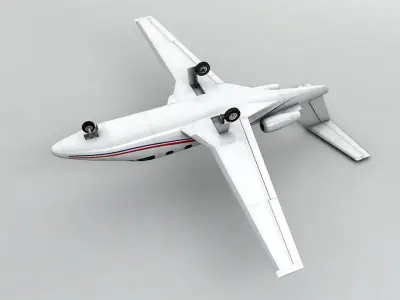 Eclipse 500 Aircraft Low-poly 3D model