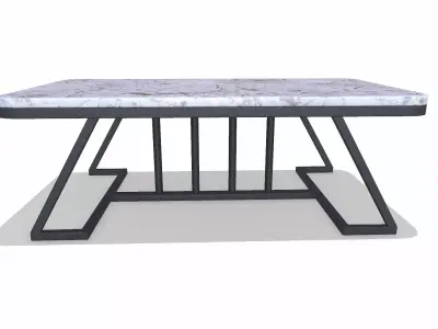 Marble Coffee Table Low-poly PBR Free low-poly 3D model