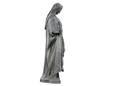 Virgin Mary Funeral Sculpture Monument Low-poly 3D model