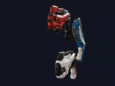 Sci-Fi Heavy Blaster Low-poly 3D model purchase