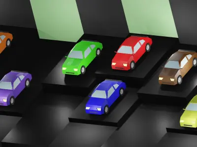 Lowpoly Vehicles - Part 5 - City Cars Low-poly 3D model