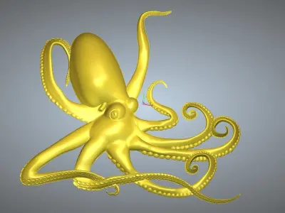 3D OCTOPUS with tentacles 3D model
