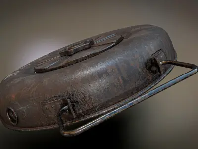 teller mine Low-poly 3D model