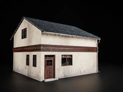 JAPANESE BUILDING 005 Low-poly 3D model