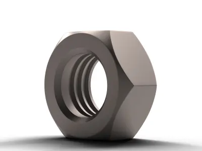 Hex Nut Low-poly 3D model