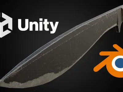 Machete knife Free low-poly 3D model