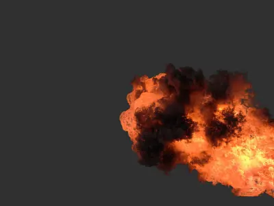 Houdini Heavy Fire asset file 3D model