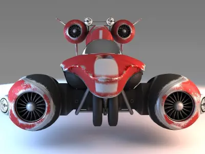 Hover speed car 3D model