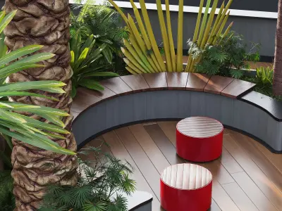 HQ HOTEL Outdoor Plants Set Free 3D model