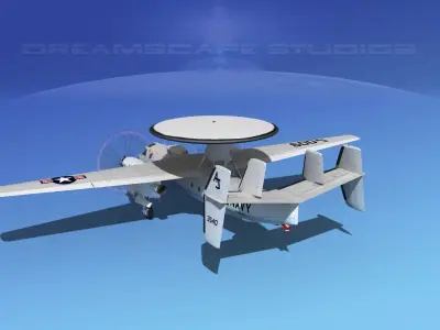 Grumman E-2C Hawkeye V08 3D model