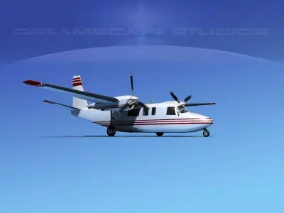 Rockwell Turbo Commander 690 V13 3D model