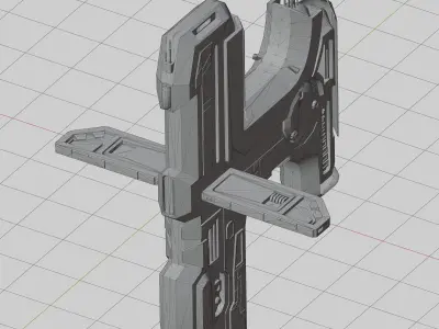 Space ships pack Low-poly 3D model