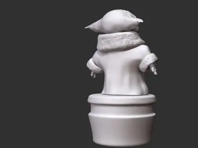 Grogu- 3D print star wars yoda figurine Free 3D print model
