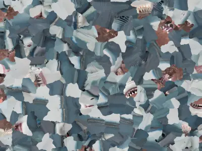 Shark With scars Low-poly 3D model