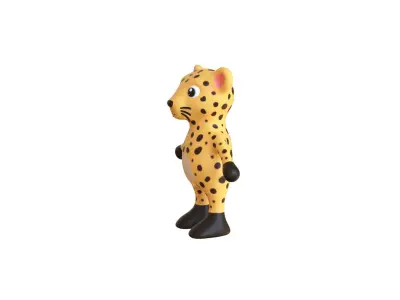 High-Quality 3D Cute Leopard for Games  Low-poly 3D model