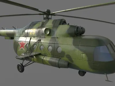 Soviet-Russian helicopter Mi-8 3D model