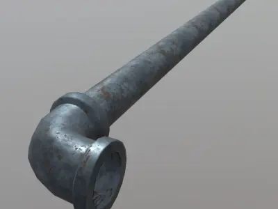 Pipe - metal Low-poly 3D model