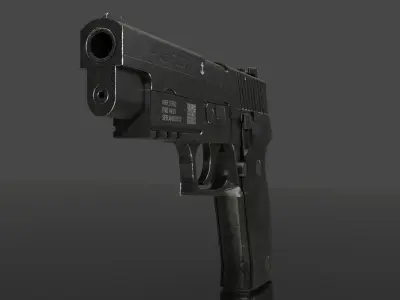 Sig Sauer P226 Low-poly 3D model