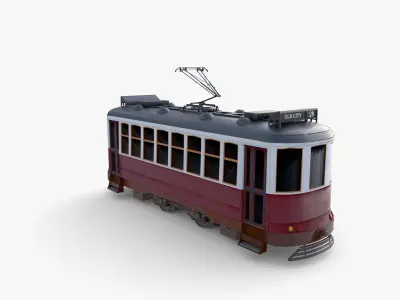 Historic tram V6 3D model