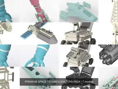 PREMIUM SPACE TECHNOLOGY TOYS PACK 3D Model Collection