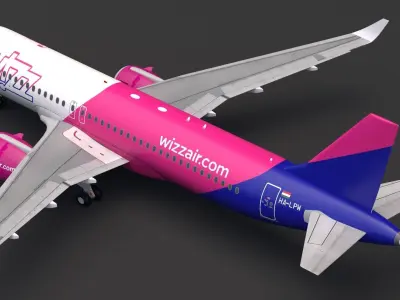 WizzAir A320neo 3D model