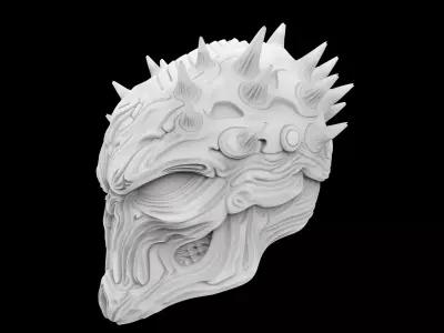 Space Creature Bust 3D Print Model 3D print model purchase