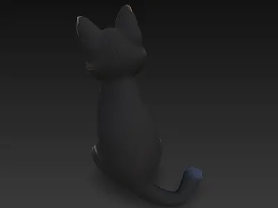 Cat Realistic 3D Model Basic - Low Poly Realistic  Low-poly 3D model