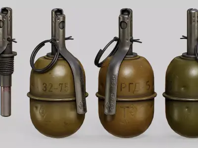 Grenade RGD-5  Low-poly 3D model