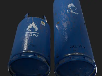 Gas tank Low-poly 3D model