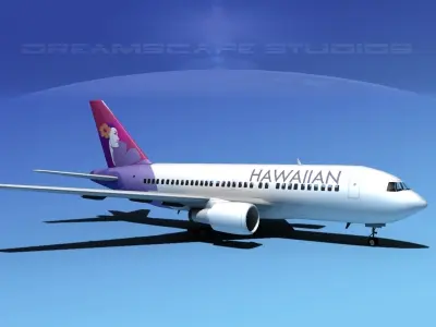 Boeing 767-200ER Hawaiian 3D model