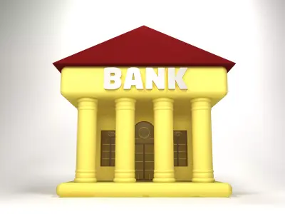 bank building 3D model