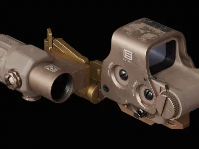 Eotech Exps3 - Wilcox Mount Low-poly 3D model