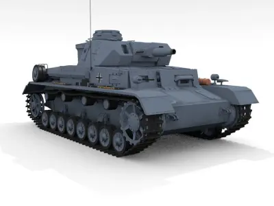 Panzer IV Ausf E medium tank 3D model