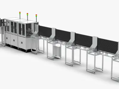 Automatic Profile Cutting Punching Fastener Assembly Line 3D model
