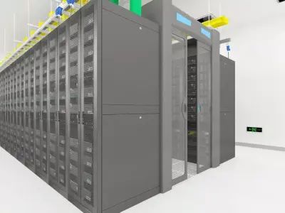 Server Room and Monitoring Center 3D model