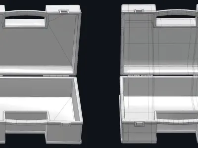 Military First Aid Box Game Ready Low-poly 3D model