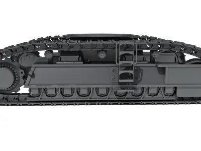 Bulldozer Excavator Track 3D model
