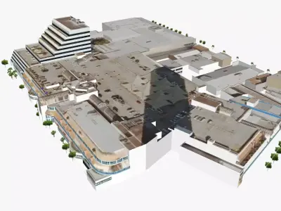 Seabank Building and Australian Fair Building Low-poly 3D model